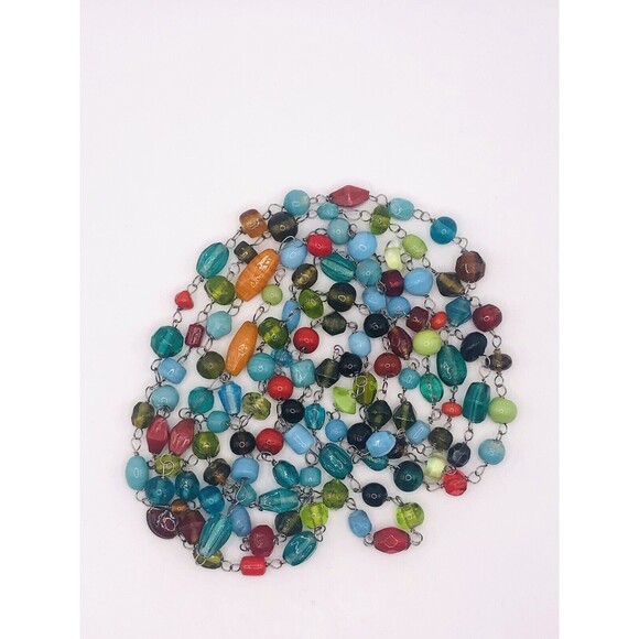 Rainbow Glass Necklace~ 31 Inches - Picture 4 of 8
